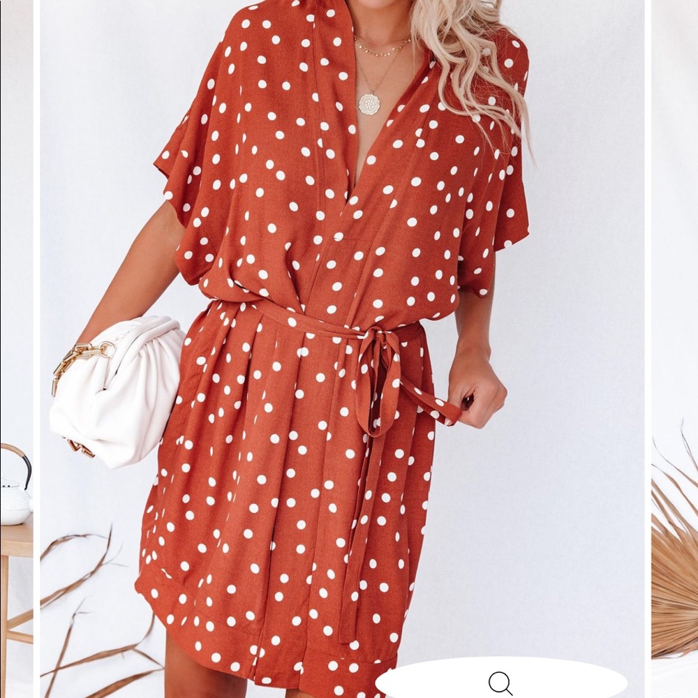 Vici Kimono Dress Polka Dot Size Small